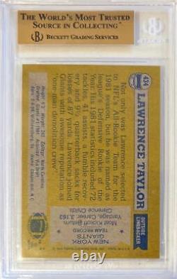 1982 Lawrence Taylor Topps RC. Graded BGS 9.5 Gem Mint