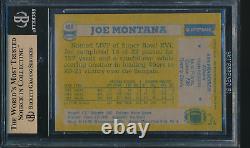 1982 Topps Football #488 Joe Montana Bgs 9.5 Gem Mint (10, 9.5, 9.5, 9.5) Hof