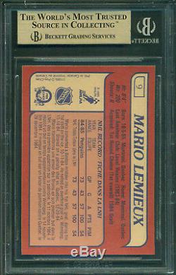 1985 86 Opc #9 Mario Lemieux Rookie Card Bgs 9.5 Gem Mint 10 & X3 9.5`s