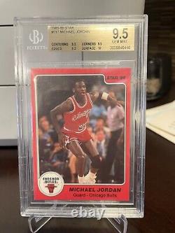 1985 Star Michael Jordan RC Rookie #117 HOF BGS 9.5 Gem Mint 3 9.5's And One 10