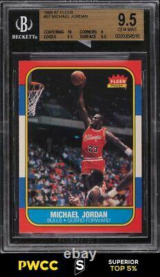 1986 Fleer Basketball Michael Jordan ROOKIE RC #57 BGS 9.5 GEM MINT (PWCC-S)