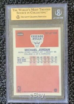 1986 Fleer Basketball Michael Jordan ROOKIE RC #57 BGS 9.5 TRUE GEM MINT With 10