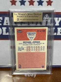 1986 Fleer MICHAEL JORDAN Rookie Card RC Chicago Bulls BGS 9.5 Gem Mint