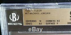 1986 Fleer Michael Jordan Rookie Card #57 BGS 10 PRISTINE CENTERING 9.5 GEM MINT