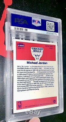1986 Michael Jordan Fleer Rookie Sticker Rc Psa 10 Gem Mint (centered) Bgs