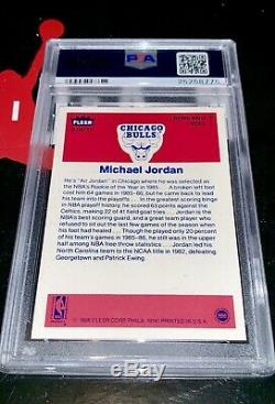 1986 Michael Jordan Fleer Rookie Sticker Rc Psa 10 Gem Mint (centered) Bgs