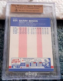 1987 Fleer #604 Barry Bonds Pittsburgh Pirates Rc Rookie Bgs 9.5 Gem Mint