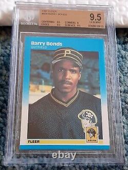 1987 Fleer #604 Barry Bonds Rookie Rc Pittsburg Pirates Bgs 9.5 Gem Mint
