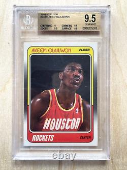 1988-89 Fleer Hakeem Olajuwon #53 BGS Gem Mint 9.5 Houston Rockets HOF 1994 MVP