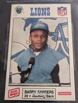1989 Barry Sanders Rookie Card Lions Police- Hall Of Fame Gem Mint Bgs 9.5