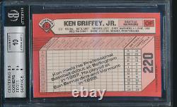 1989 Bowman Tiffany Baseball #220 Ken Griffey Jr. Rc Bgs 9 Mint/10 Gem Mint Auto