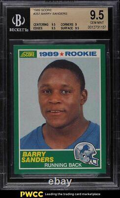 1989 Score Football Barry Sanders ROOKIE RC #257 BGS 9.5 GEM MINT