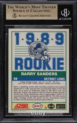1989 Score Football Barry Sanders ROOKIE RC #257 BGS 9.5 GEM MINT