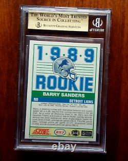 1989 Score Rc #257 Barry Sanders Hof Lions Bgs 9.5 Gem Mint Rookie 11781287