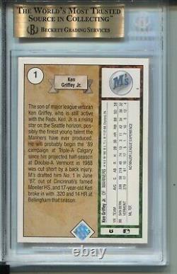 1989 Upper Deck Baseball #1 Ken Griffey Jr Rookie Card Graded BGS Gem Mint 9.5