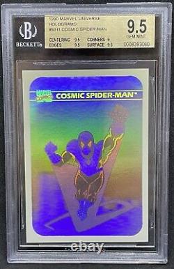 1990 Marvel Universe Cosmic Spider-man Hologram #mh1 Bgs 9.5 Gem Mint = Psa 10