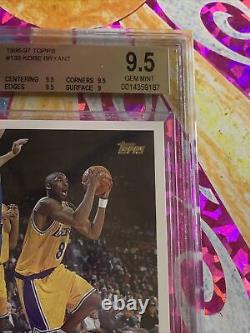 1996-97 Topps #138 Kobe Bryant Los Angeles Lakers RC Rookie HOF BGS 9.5 GEM MINT