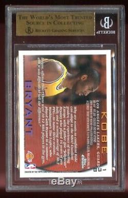 1996-97 Topps Chrome Kobe Bryant Rookie BGS 9.5 Gem Mint RC LA Lakers #138