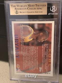 1996 Topps Basketball #138 Kobe Bryant Rookie Card Graded BGS 9.5 GEM MINT