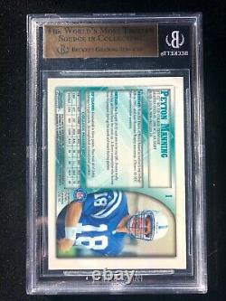 1998 Bowman Chrome Peyton Manning Base Rookie Card RC #1 BGS 9.5 Gem Mint Colts