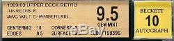 1999-00 Wilt Chamberlain Upper Deck Retro Incredible Auto BGS 9.5 Gem Mint