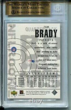 2000 Black Diamond #126 Tom Brady Rookie Card RC Graded BGS Gem Mint 9.5 w 2 10s