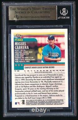 2000 Topps Chrome Traded Miguel Cabrera RC Rookie #T40 BGS Gem Mint 9.5 with 10