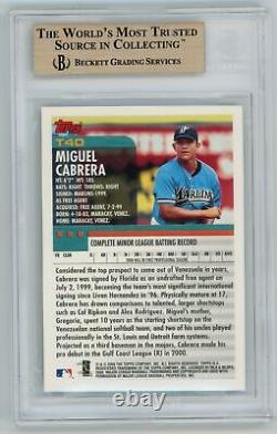 2000 Topps Traded MIGUEL CABRERA #T40 RC Rookie Marlins Tigers BGS 9.5 Gem Mint