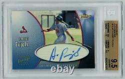 2001 Topps Finest ALBERT PUJOLS Auto On-Card RC Rookie BGS 9.5 Gem Mint with10