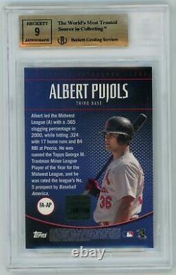 2001 Topps Finest ALBERT PUJOLS Auto On-Card RC Rookie BGS 9.5 Gem Mint with10