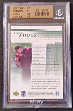 2001 Upper Deck Tiger Woods #1 BGS 9.5 Gem Mint