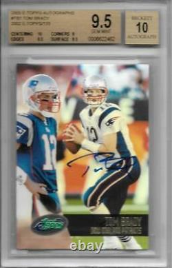 2002 Tom Brady Topps eTopps Auto- BGS 9.5 Gem Mint with10 sub. Only 155 signed