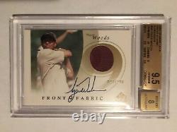 2002 sp game used Front 9 Fabric Tiger Woods Auto BGS 9.5 43/100. GEM MINT