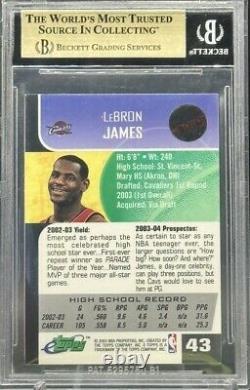 2003-04 eTopps #43 LeBron James Cleveland Cavaliers RC Rookie BGS 9.5 Gem Mint