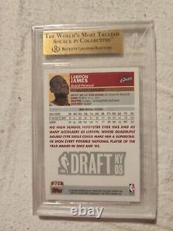 2003 Topps Basketball 221 LeBron James Rookie Card Graded BGS 9.5 Gem Mint