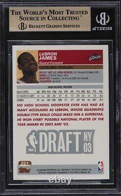 2003 Topps First Edition Lebron James ROOKIE RC #221 BGS 9.5 GEM MINT