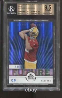 2005 Aaron Rodgers UD Reflections Blue #300 69/99 BGS 9.5 Gem Mint RC Packers