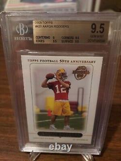 2005 Topps Aaron Rodgers RC #431 BGS 9.5 GEM MINT