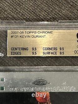 2007-08 Topps Chrome Kevin Durant Rookie Sonics BGS 9.5 GEM MINT? QUAD 9.5s