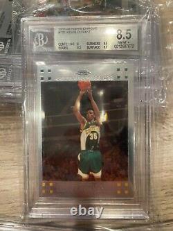2007 Topps Chrome Kevin Durant ROOKIE RC #131 BGS 8.5 GEM MINT