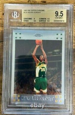 2007 Topps Chrome Kevin Durant ROOKIE RC #131 BGS 9.5 GEM MINT