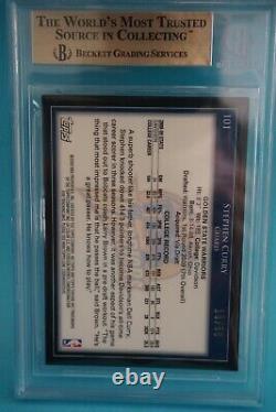 2009-10 Stephen Curry Topps Chrome Gold Refractor Rookie BGS 9.5 GEM MINT /50