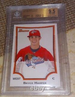 2009 Bowman AFLAC BRYCE HARPER Rookie #BH BGS 9.5 GEM MINT with (2) 10's (2) 9.5's