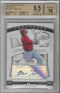 2009 Mike Trout Bowman Sterling Prospects Auto RC. BGS 9.5 Gem Mint with10 sub