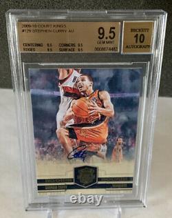 2009 STEPHEN CURRY ROOKIE AUTO COURT KINGS /649 BGS 9.5 X4 With10 AUTO GEM MINT