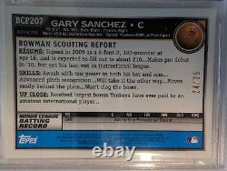2010 Bowman Chrome Orange Gary Sanchez RC Auto BGS 9.5 GEM MINT Jersey Match /25