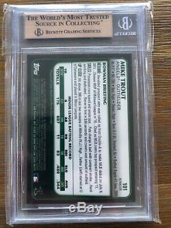 2011-12 Mike Trout Bowman Chrome Draft Refractor Rookie RC BGS 9.5 With10 GEM MINT