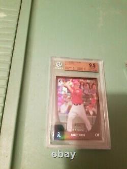 2011 Mike Trout Bowman Chrome Refractor Rookie Card#175 Graded Bgs 9.5 Gem Mint