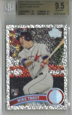 2011 Mike Trout Topps Update Diamond Anniversary RC. BGS 9.5 Gem Mint with10 sub