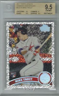 2011 Mike Trout Topps Update Diamond Anniversary RC. Graded BGS 9.5 Gem Mint